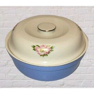 1950's Hall’s Superior Quality Kitchenware Royal Rose Parade Covered Casserole